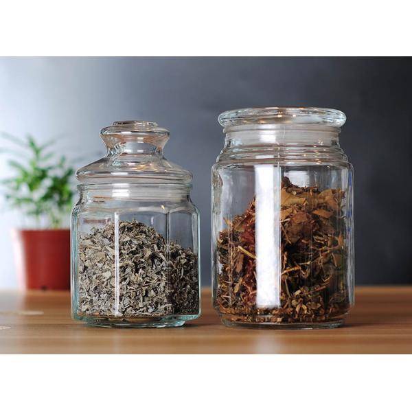 750ml/25oz Clear Glass Canisters , Large Glass Containers FDA Approved