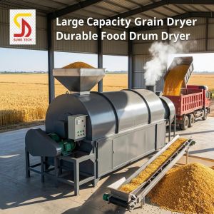 Newly Popular Large Capacity Food Drum Dryer Grain Corn Wheat Rice Peanut Small Drum Dryer