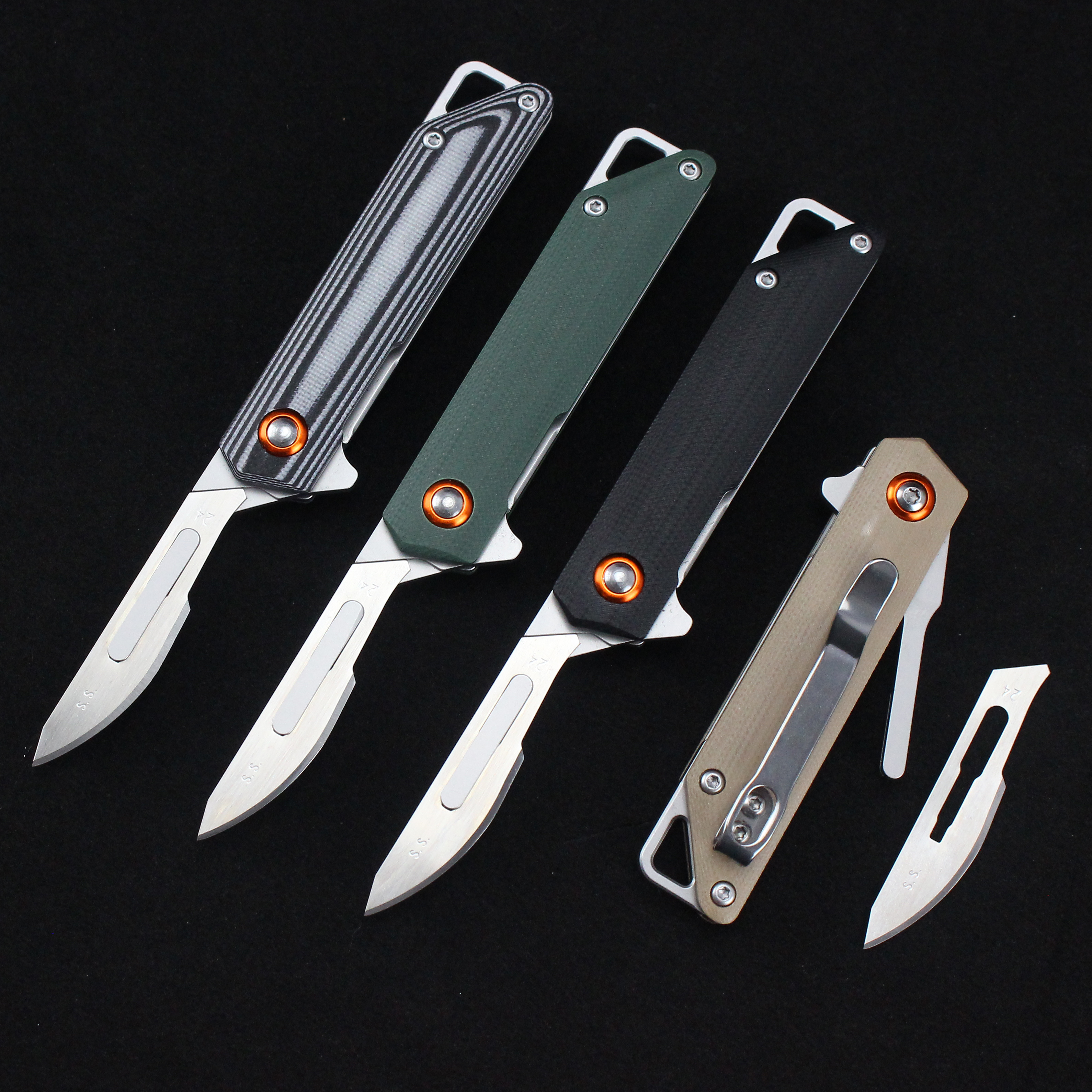 Customizable G10 Handle Scalpel Portable Mini Carbon steel Pocket Knife