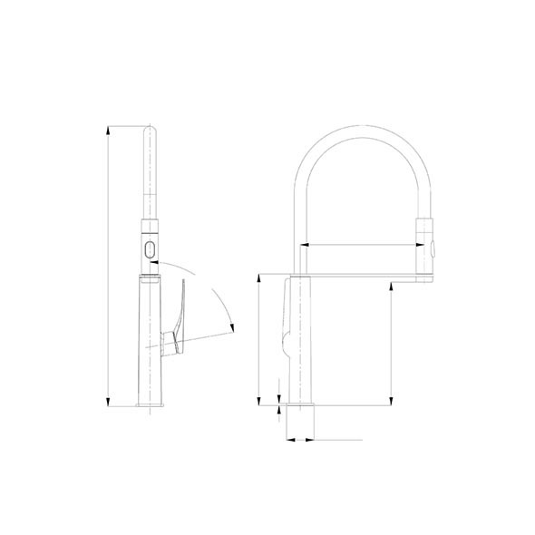 509mm Sink Mixer Taps Matte Black Hot And Cold Water Kitchen Faucet Orin OR1514411