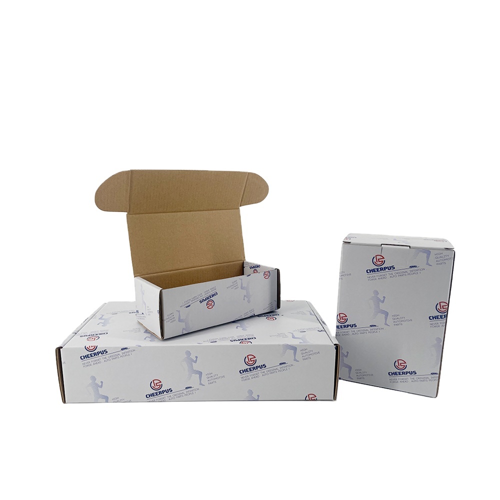 New Original Custom Shipping Packaging Box Corrugated Board with Embossed Matt Lamination Logo Mailbox Packaging