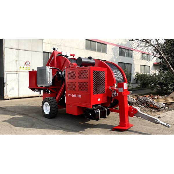 Transmission Line Stringing Equipment Hydraulic Tensioner With Diesel Engine