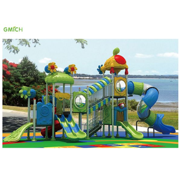 Custom Design Park Playground Equipment Children Colorful Plastic Slide Outdoor Playground Set For Resort Hotel