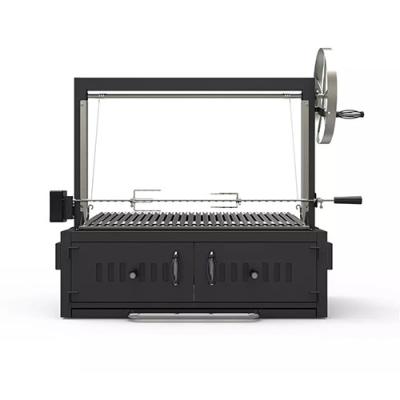 Outdoor Drop In Charcoal Grills Bbq Built In Smoker Roasting Machine Metal Roaster 50.3