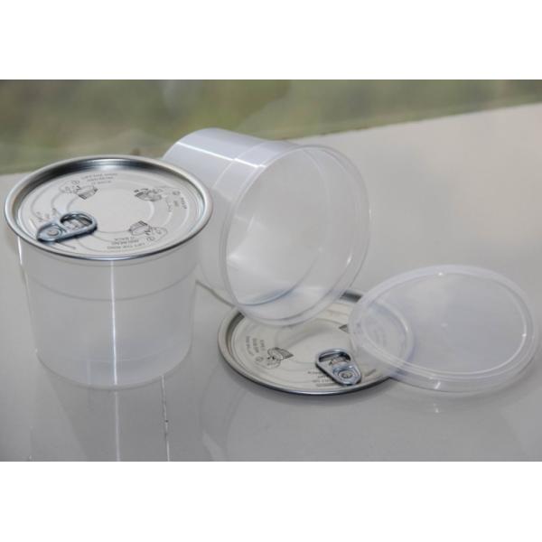Cup shape transparent PP Can Easy Open End Plastic Tube for Dried food