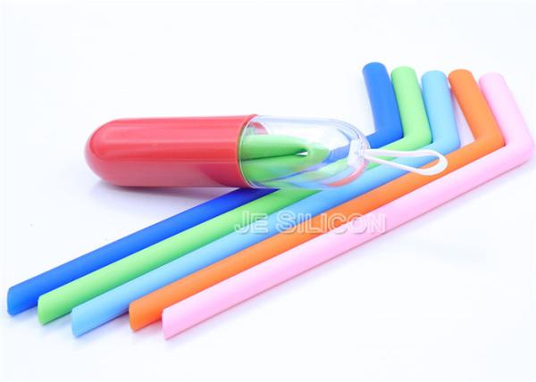 LFGB Soft No Smell Bendable Silicone Straws Easy Clean Strong Sealing