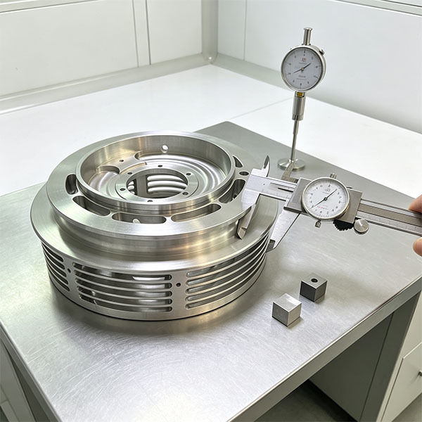 Custom  CNC Machined 6061-T6 Aluminum Motor Heat Sink Housing with Ventilated Cooling Slots