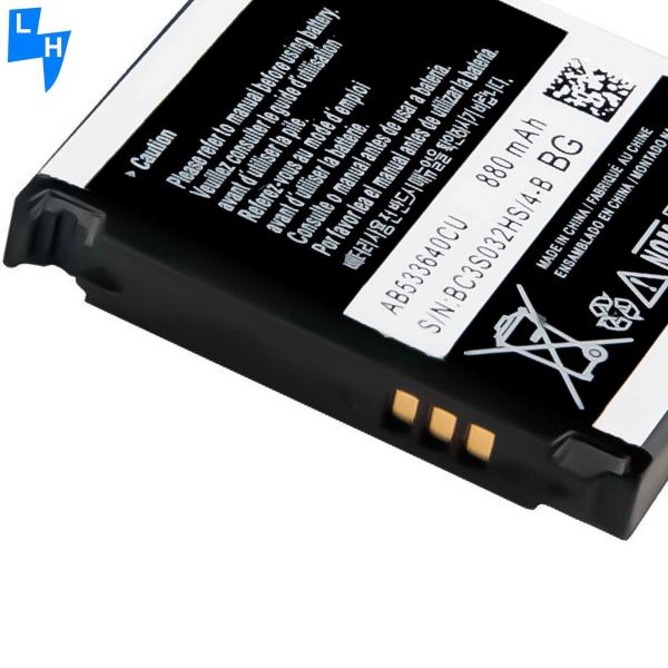 880mAh AB533640CU Bateria de iões de lítio para Samsung S3600 C3110 G400 G500 F469 G600 G608 J638 F330 F338 S3600i