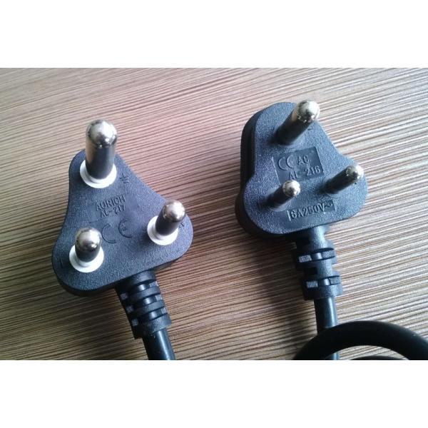 AC power cords with 6amp Indian plug, 16amp Indian plug, South Africa power cord
