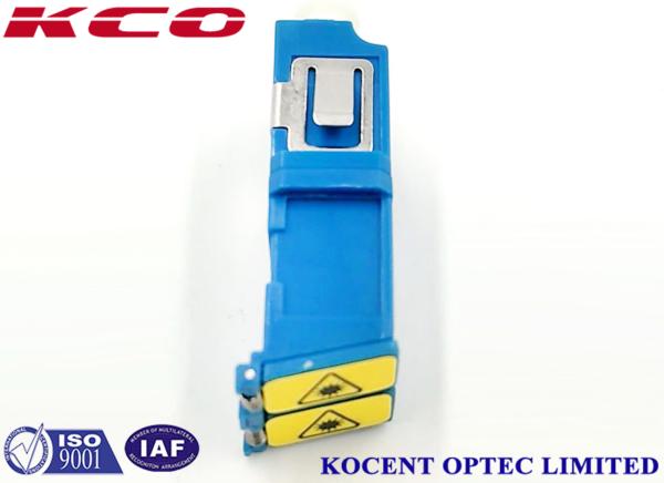 Auto Shutter Fiber Connector Adapters 9/125 Single Mode LC/UPC Duplex Plastic Material