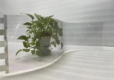 Display de parede LED transparente de filme de vidro ultra fino e leve