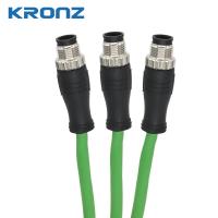 M12 Conector IE Cable A-código IEC 61076-2-101 Conector LAN con cable preformado