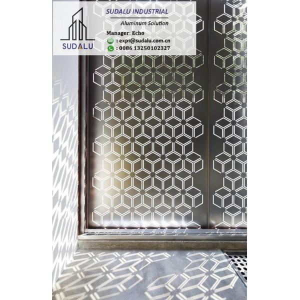 Aluminum Indoor Partition Laser Cut Screen Decoration Panel Powder Coated Perforated Sheet