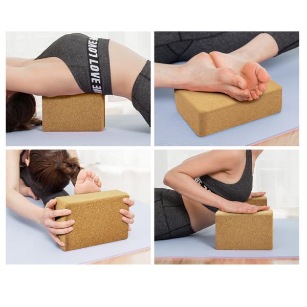 Custom Logo Recyclable Wholesale Solid Natural Cork Yoga Block For Indoor Yoga Exercise
