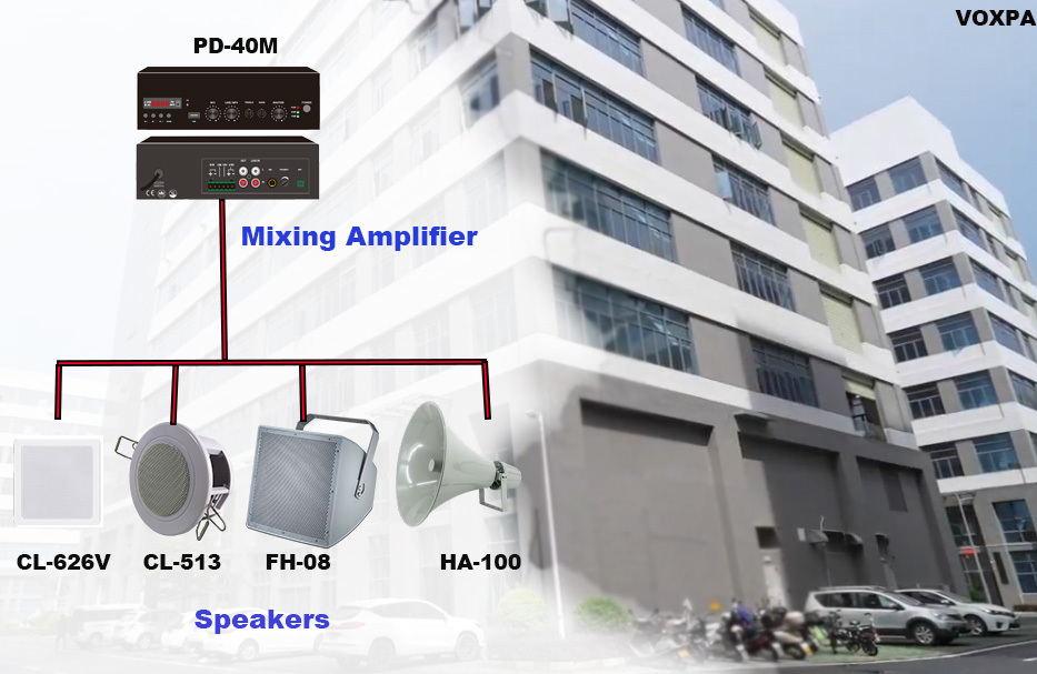 Desktop Mixing Amplifier 60W Digital Speaker Mixer Amplifier