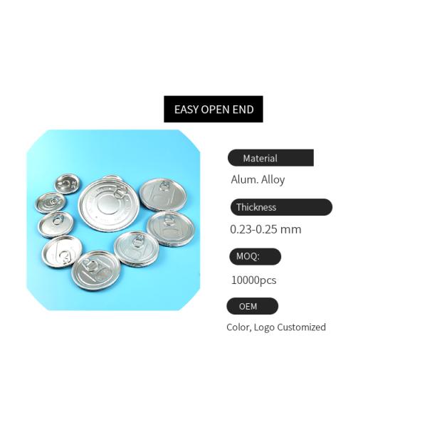 крышка банки пива сока открытого конца 57mm 49mm EOE легкая