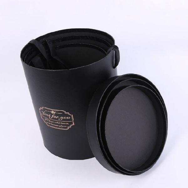 Gift Cylinder Bouquet Flower Box Packaging With Ribbon Custom