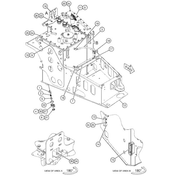 428-6899 428-6923 Гидравлический резервуар, габарит экскаватора, запасные части, подходящие для C18 745