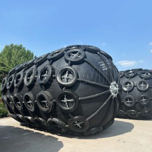 Heavy Duty Inflatable Dock Fenders , Black Rubber Marine Floating Fenders