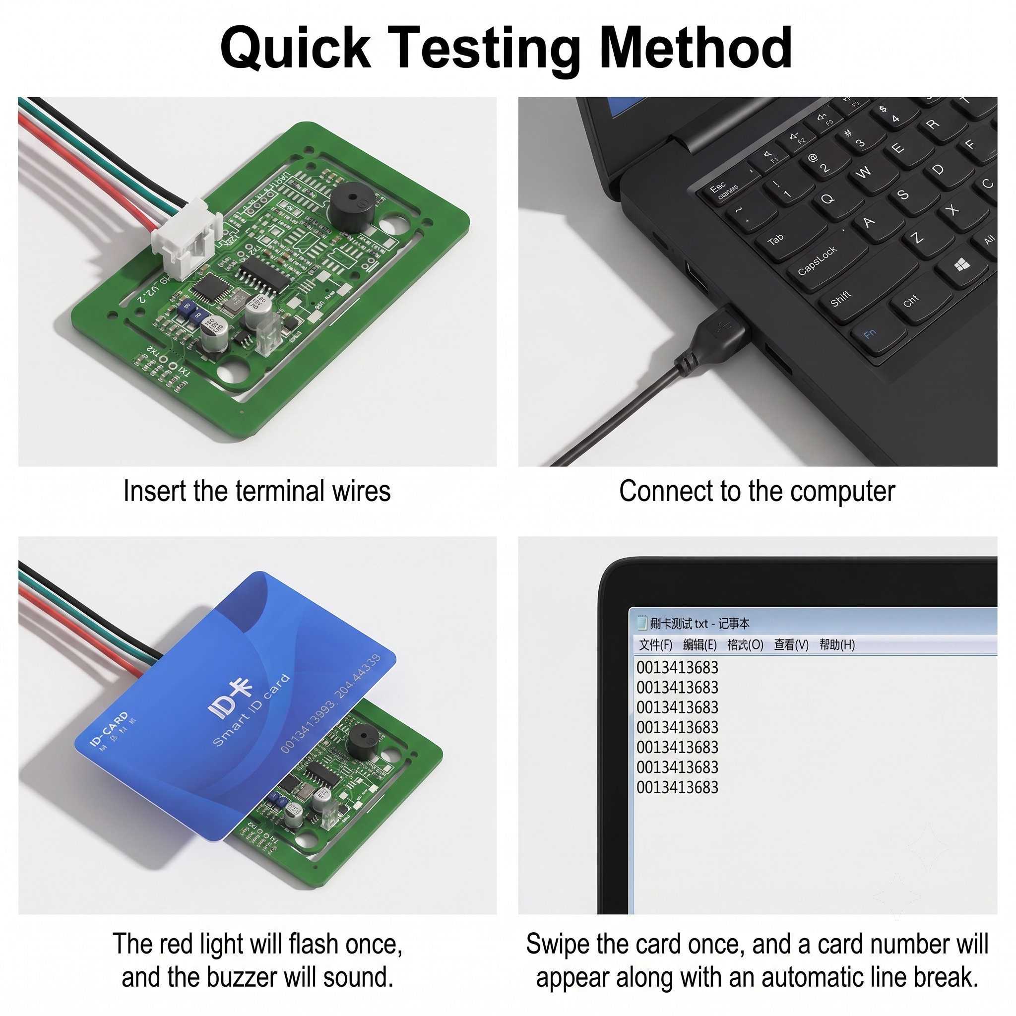 JP-M9-WD-UH-00 RFID Reader Module ISO14443A/B USB RS232 RS485 UART‑TTL For Access Control