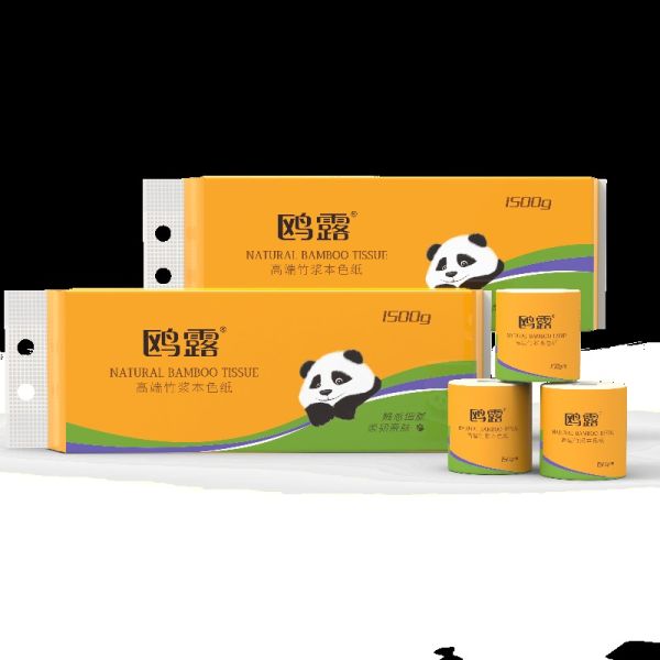 Wholesale Customized 100% Virgin Bamboo Pulp Natural Color Soft Facial Tissue Roll 2/3/4 Ply Options Available Soft Plastic Pack