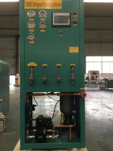 CM20a Sistema de enchimento de refrigerante r134a r410a Máquina de carregamento dividido de refrigerante Estação de carregamento de cilindros de refrigerante