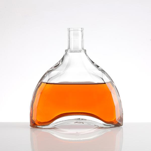 750ml garrafa de vinho de vidro vazio com plástico de cortiça garrafas de licor de luxo personalizado