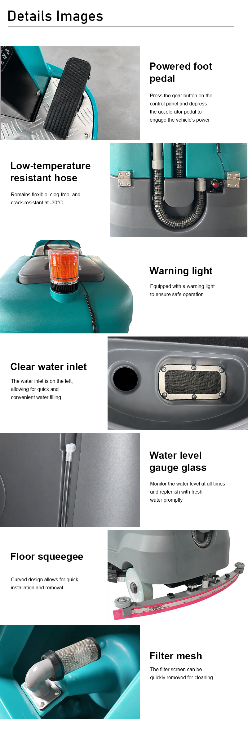 Electric Heavy Duty Industrial Floor Cleaner Machine Cold Water Cleaning Ride on Floor Scrubber Machine