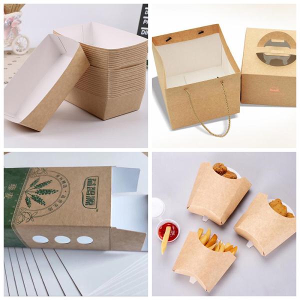 Kraft Take Out Containers Material Food Packaging Paperboard 300gsm