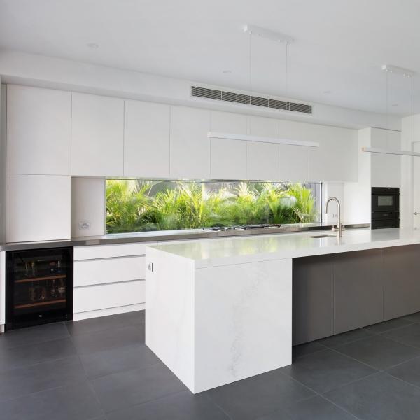 OEM Matte White Melamine Kitchen Cabinet Moisture Proof
