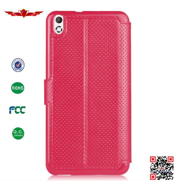 Hot Selling High Quality Fashion  PU Flip Wallet Leather Cover Case For HTC Desire 816
