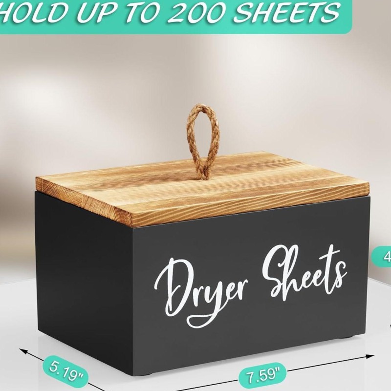 Wooden Laundry Paper Storage Box Laundry Room Organizing and Storage Wooden Box with Lid Toilet Storage Box