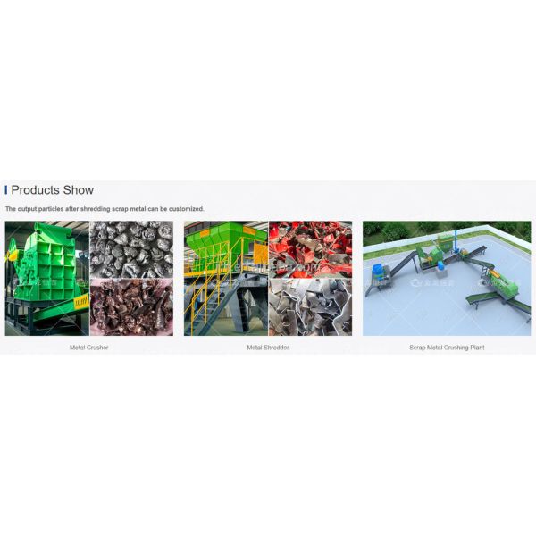 Heavy Duty High Capacity Metal Shredder with Output Sizes ≥5mm for Industrial Scrap Metal Processing