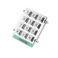 12 teclas à prova de vandalismo IP65 teclado numérico retroiluminado matriz de liga de zinco para ambiente escuro