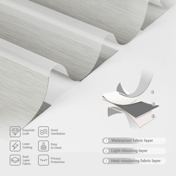 3m Width Day And Night Roller Fabric Zebra Blind Fabric With 100% Polyester Material