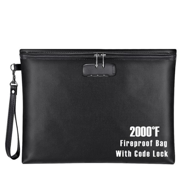 Water Resistant Fireproof Document Bag Fire Proof Document Money Bag Passport Money Credit Travel Security Bags