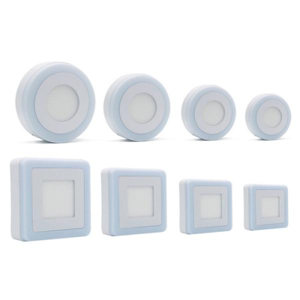 Round Shape Double Color LED Panel Light Dimmable 4500K Neutral White