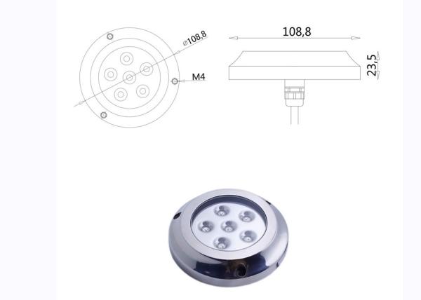 Luz marinha de aço inoxidável do diodo emissor de luz da navegação 36W/luz subaquática para o iate