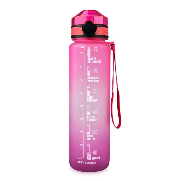 Dust Proof Lid Sport Outdoor Drink Water Bottle Gradient Color Design