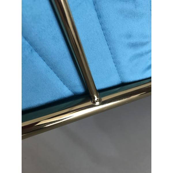 Velvet Cushion Good Texture 51cm Wrought Iron Dining Chair