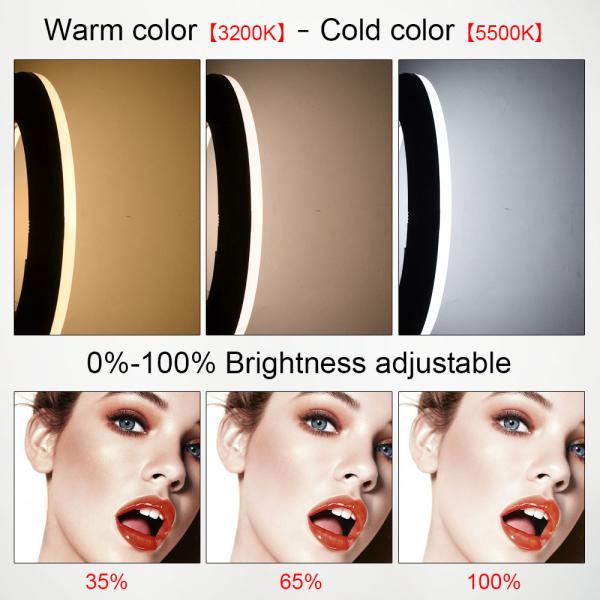 Fs-480 48w 18 дюймовый светодиодный кольцевой фотографический свет для макияжа красота подсветка телефон держатель селфи Камера подсветка кольцевой лампы