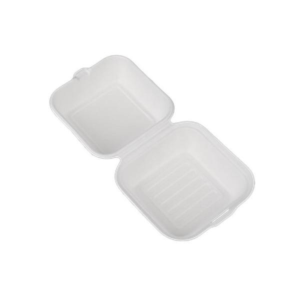 Compostable Disposable Eco-friendly 6 Clamshell Burger Takeaway Box Sugarcane Bagasse Biodegradable Food Container
