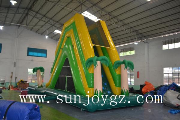 Jungle Inflatable Water Slide  On Land Aqua Water Park Kids Amusement Park