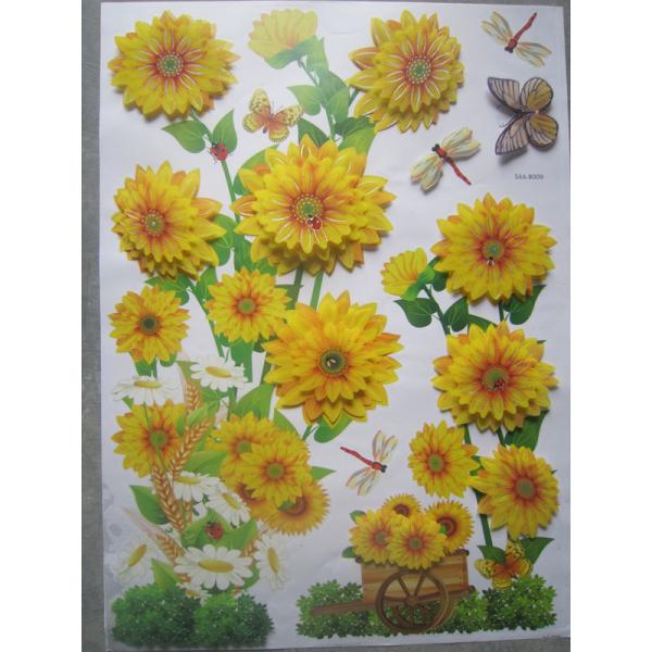 Three- dimension Effect 3183 Flower 3D  Wall Decoration Stickers Used for Wall Tile