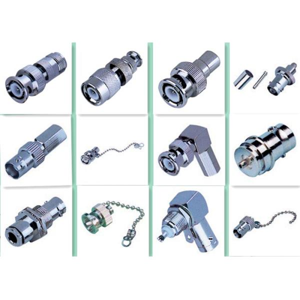 RG58 / 59 / 6U Cable Zinc /  Copper Material  BNC Male Crimp  Panel Connector