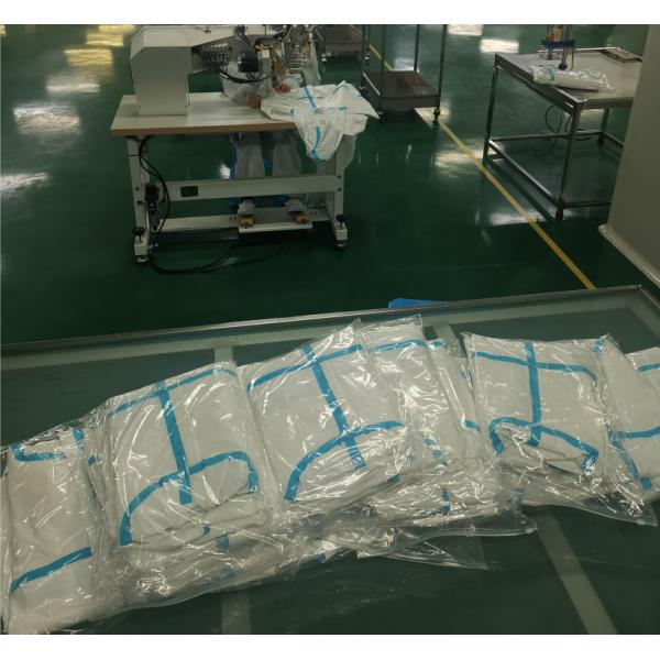 Waterproof Practical Medical Coverall Suit , Multiscene Disposable Coverall White