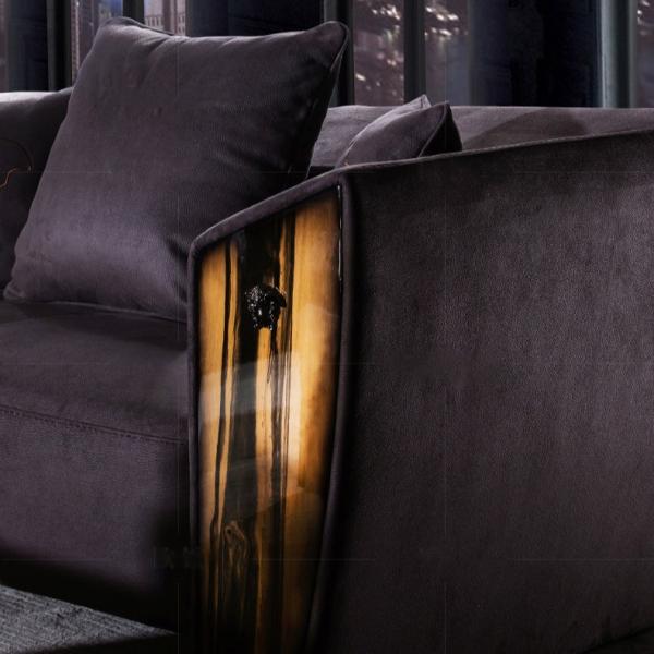 Matted 0.75m Comfy Modular Sectional Couch , Surrey Classic Chesterfield Velvet Sectional Sofa