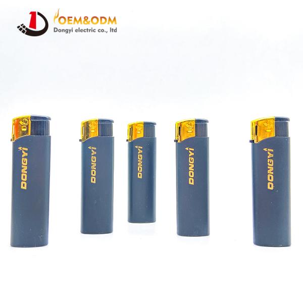 Dongyi 2025 OEM 82mm Plastic Material Refillable Lighters Cigar Smoking Electric Custom Logo Gas Cigarette Lighter