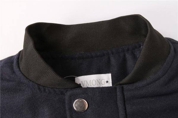 Daily Autumn Black Navy Boy'S Melton Bomber Jacket 100% Polyester