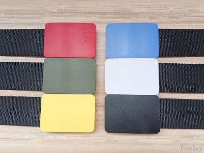Plastic Colorful Adjustable Belt Buckles 2 x 3 With Logo Print Full Color